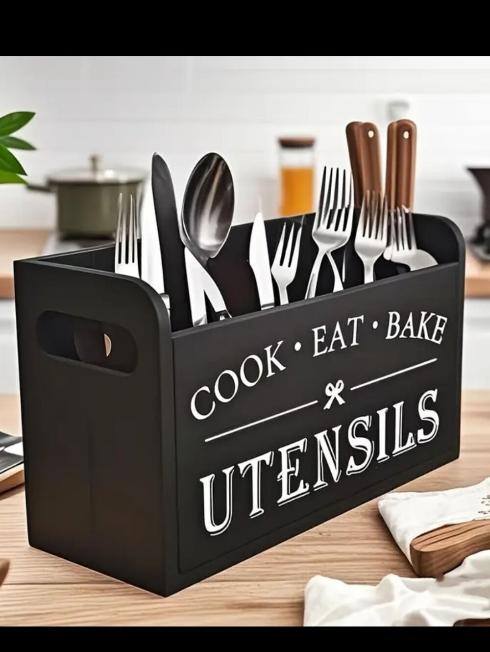 Wooden Kitchen Utensils Decorative Holder. - Picture 2 of 4